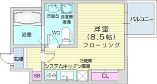 プライマル札幌北18条の物件間取画像